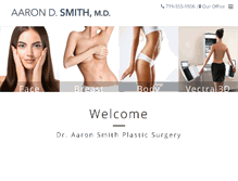 Tablet Screenshot of aaronsmithplasticsurgery.com